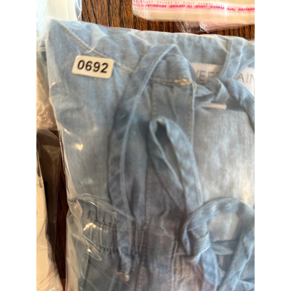 Sweet Rain Women's Blue Tie In Front Blouse Size M - Picture 5 of 5